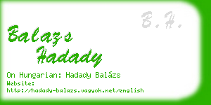 balazs hadady business card