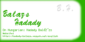 balazs hadady business card